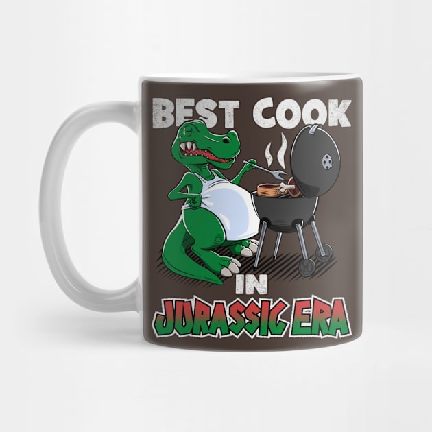 Best Cook In Jurassic Era Dinosaur Chef Trex Grilling Meat BBQ by CrocoWulfo